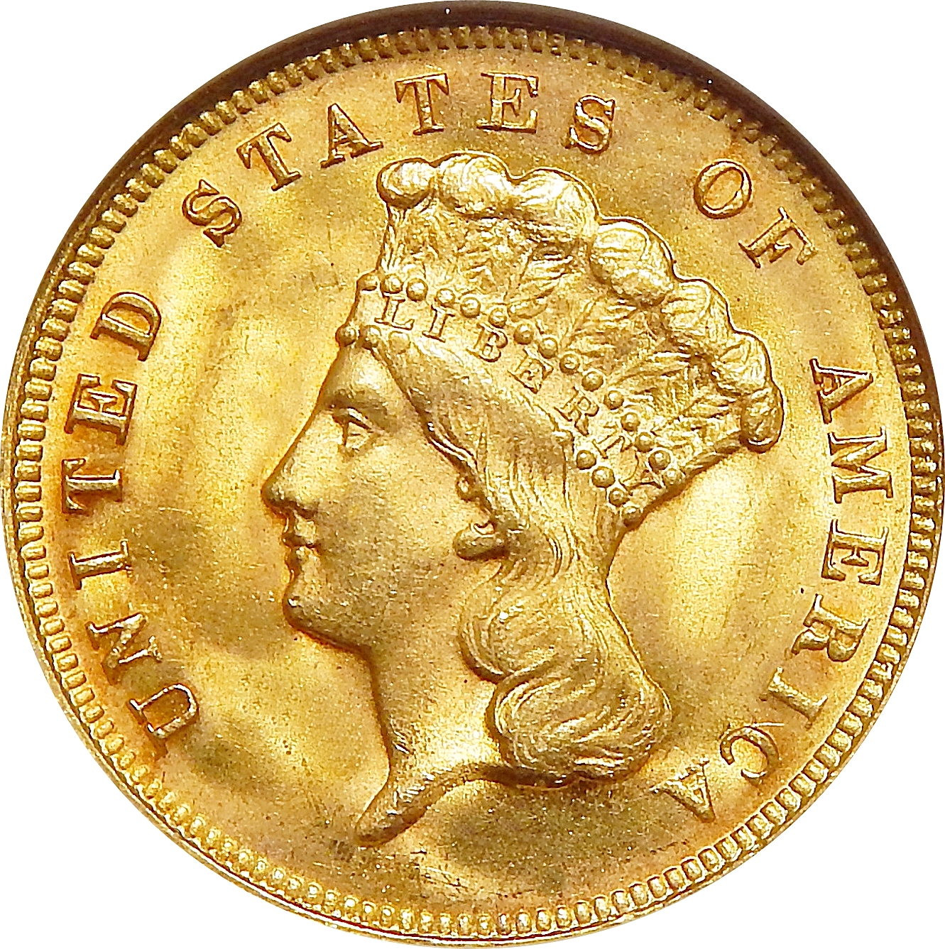 $3 Gold, 1854-1889
