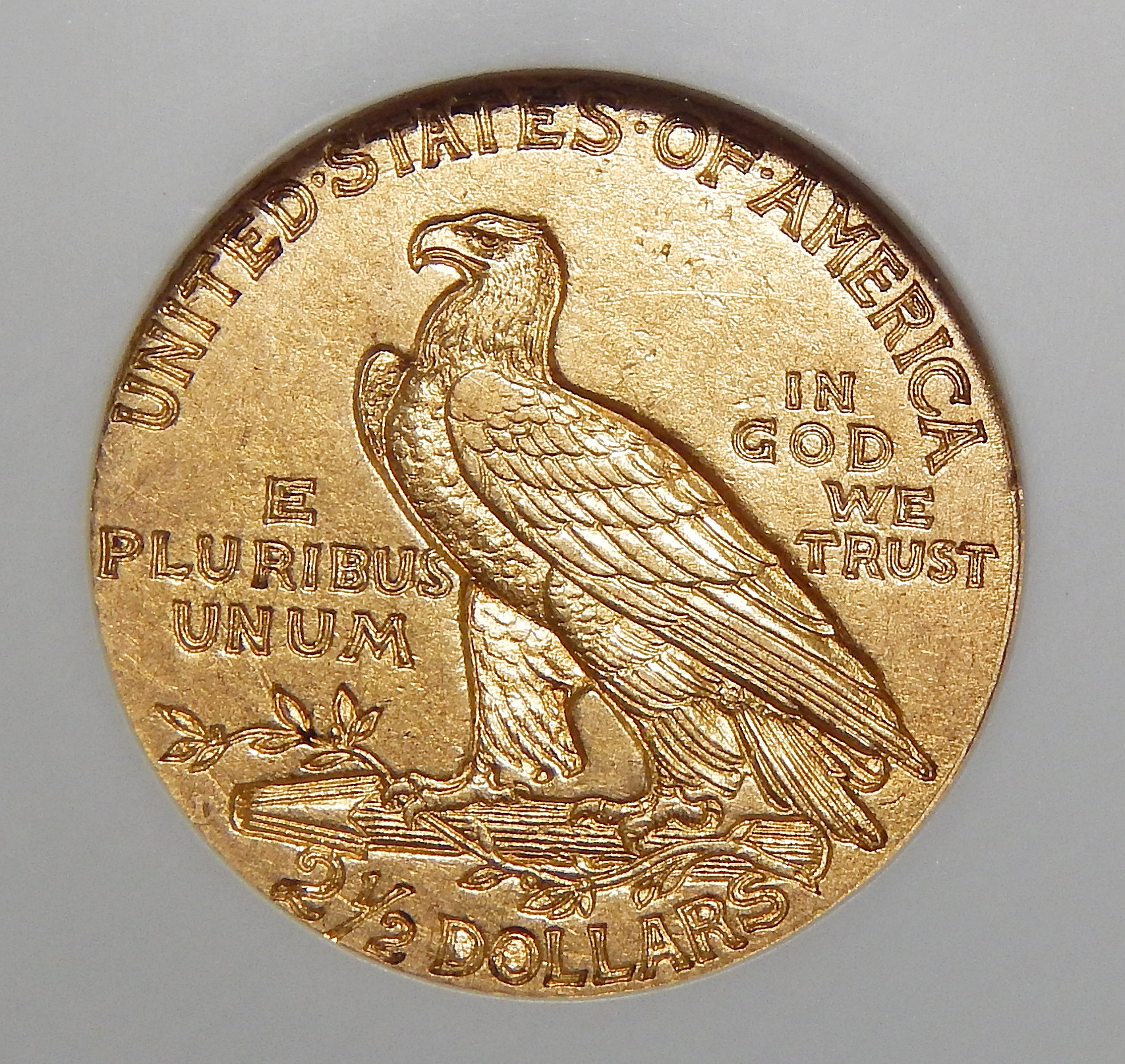 1911-D NGC AU58 $2.5 STRONG-D INDIAN GOLD