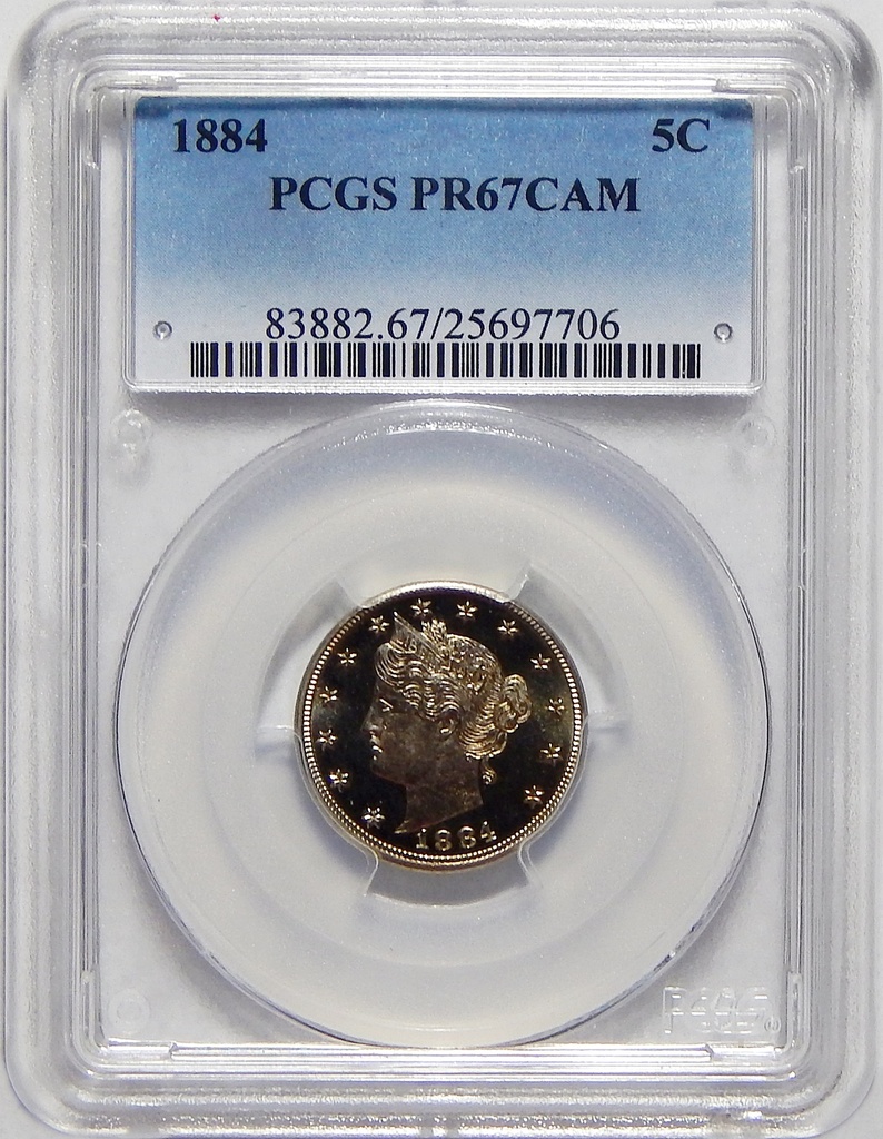 シルバー ゴールド アンティークコイン 1883 Liberty Head V Nickel No Cents #6968