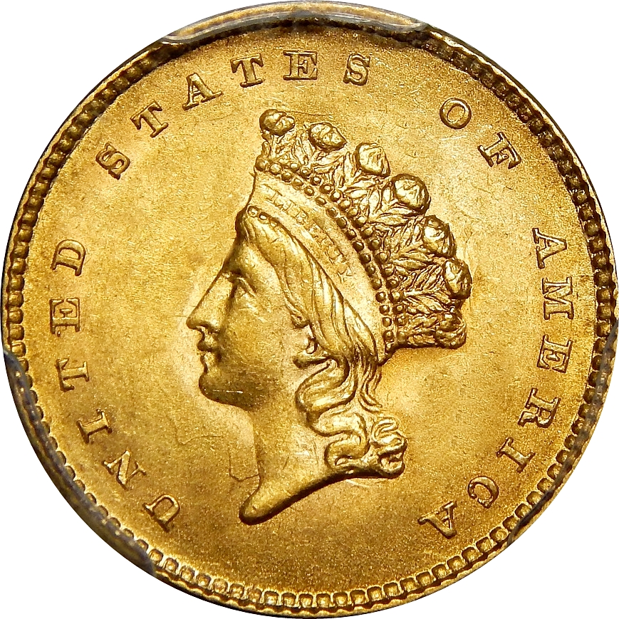 $1 Gold, 1849-1889